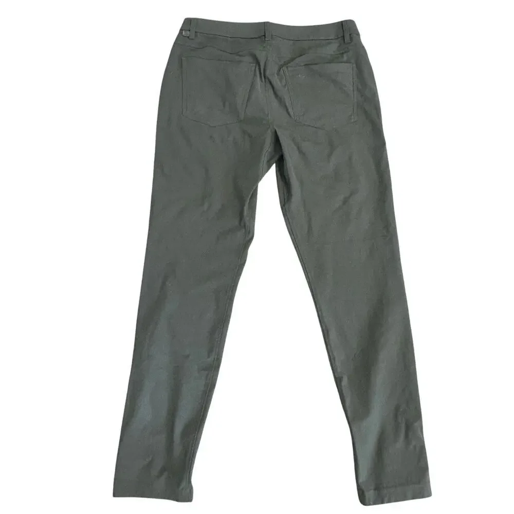 Lululemon mens ABC Slim-Fit army green warpstreme pants size 32